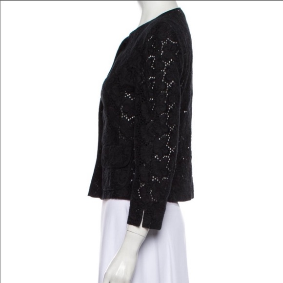 KAREN MILLEN Lace Pattern Black Evening Jacket 4 - Picture 4 of 8